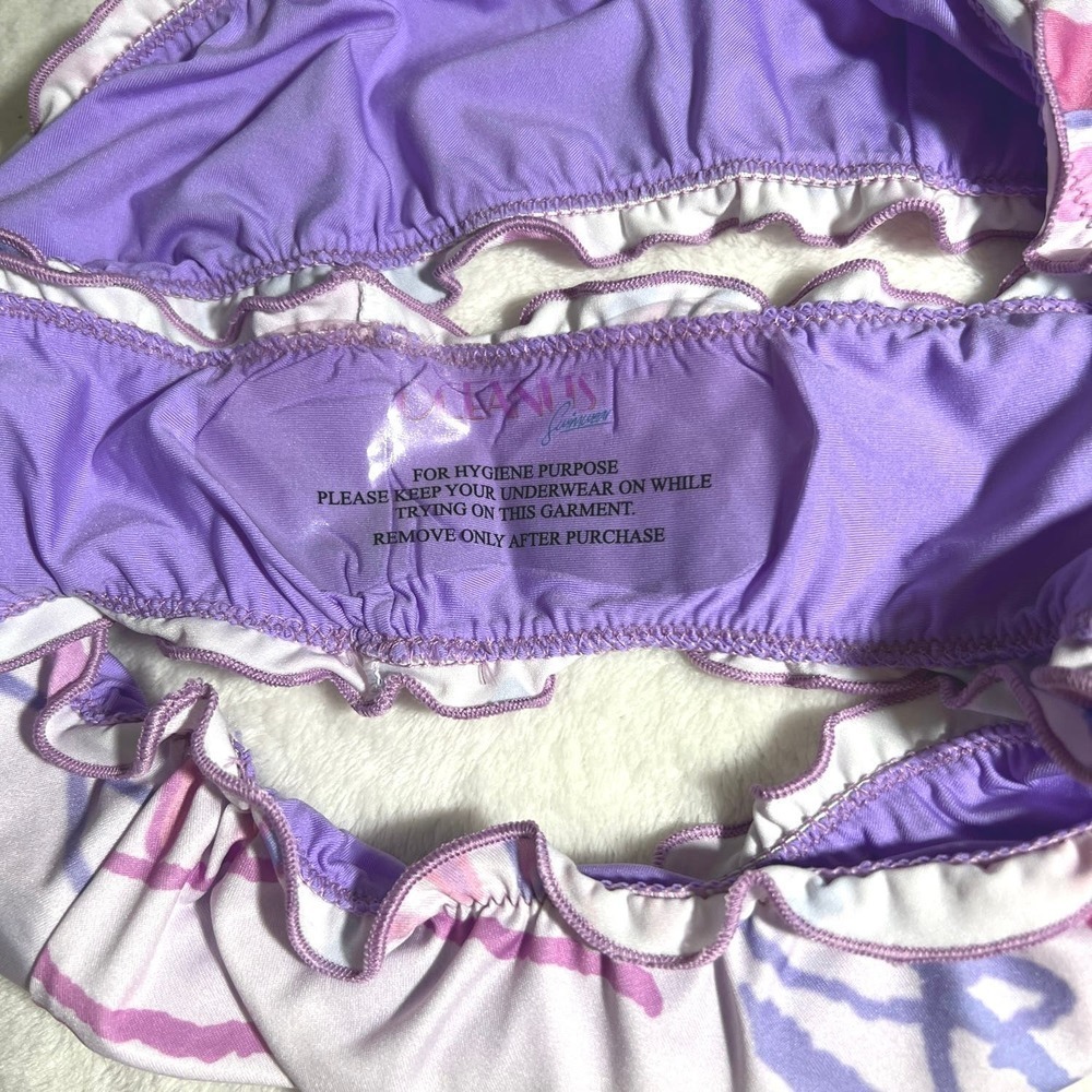 Purple and Pink Ruffle Bikini Set - Picture 6 of 9